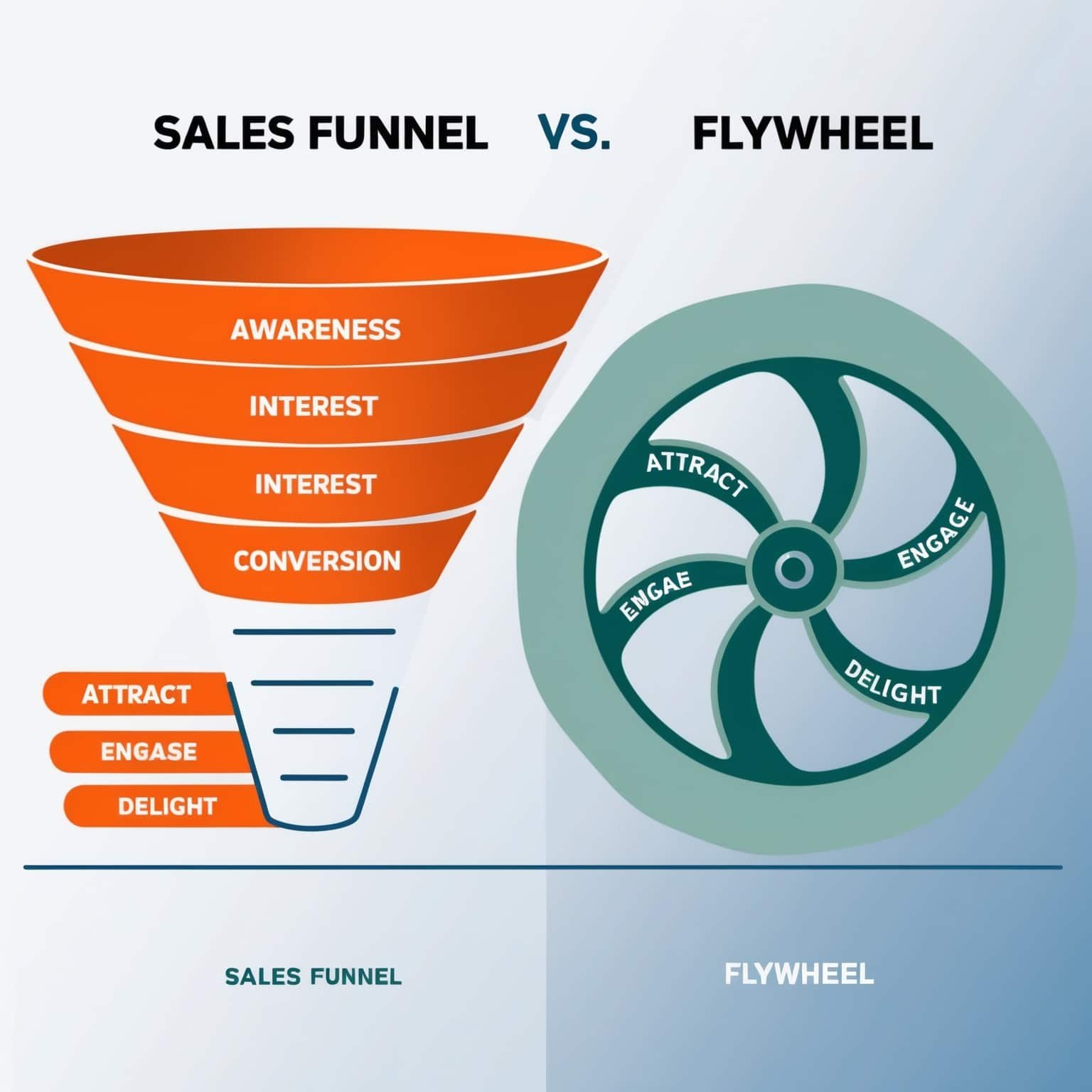 Sales Funnel Vs Flywheel