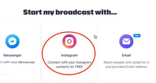 Manychat Broadcast Instagram