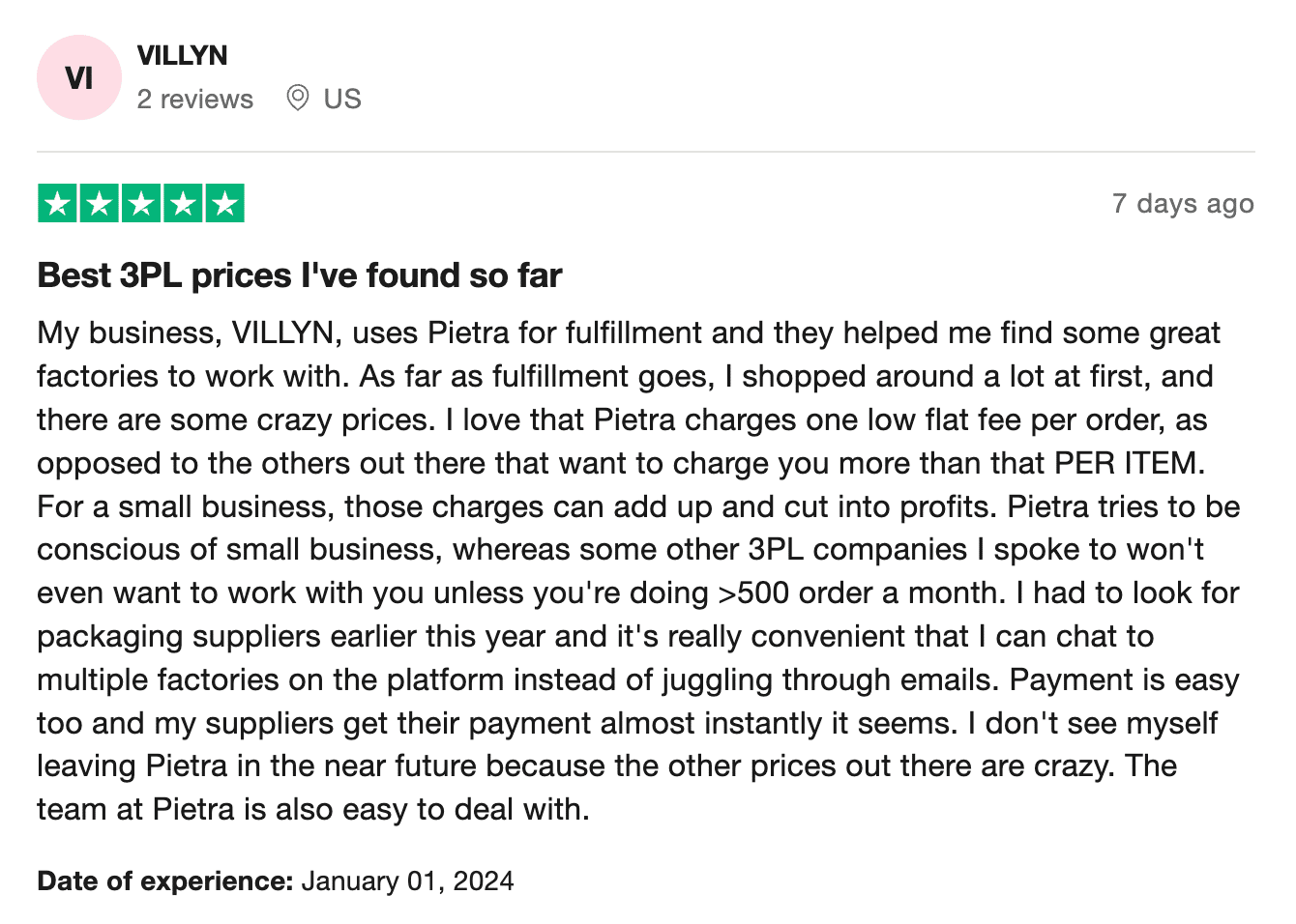 Pietra Reviews