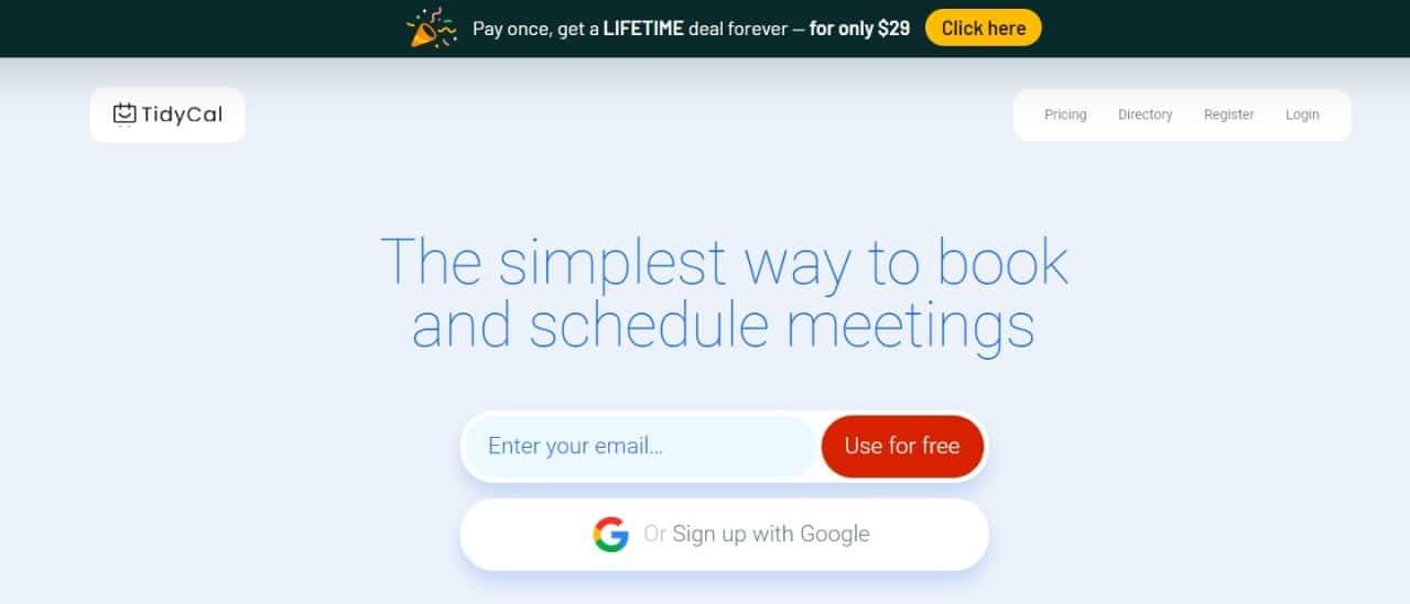 Tidycal Lifetime Deal Calendly Alternative